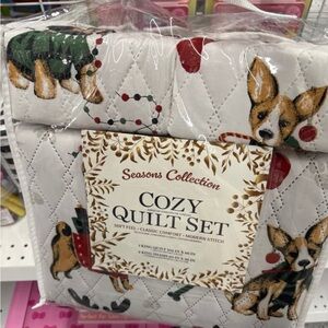 Cozy Quilt king Set with Dog Print